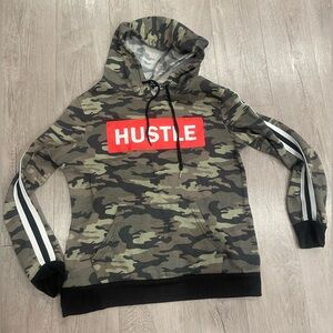 Rue21 Camouflage Hoodie with Black Drawstrings